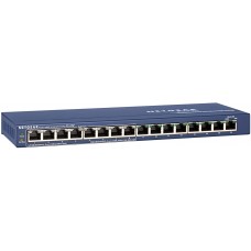 NETGEAR 16-Port Fast Ethernet 10/100 Unmanaged PoE Switch (FS116PNA) - with 8 x PoE @ 70W, Desktop, and ProSAFE Limited Lifetime Protection - 606449041712