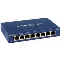 NETGEAR 8-Port Gigabit Ethernet Unmanaged Switch (GS108) – Desktop, and ProSAFE Limited Lifetime Protection(606449070156)