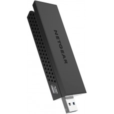  NETGEAR AC1200 Wi-Fi USB Adapter High Gain Dual Band USB 3.0 (A6210-100PAS), Black (606449103311)