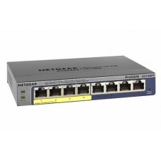 NETGEAR 8-Port Gigabit Ethernet Smart Managed Plus PoE Switch (GS108PEv3) – with 4 x PoE @ 53W, Desktop/Rackmount, and ProSAFE(606449103458)