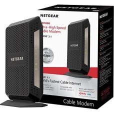 NETGEAR DOCSIS 3.1 Gigabit Cable Modem. Max download speeds of 6.0 Gbps, For XFINITY by Comcast, Spectrum, and Cox. (CM1000,606449111071)