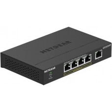 NETGEAR 5-Port Gigabit Ethernet Unmanaged PoE+ Switch- 4 x PoE @ 83W, Desktop, Sturdy Metal Fanless Housing (GS305PP-100NAS | 606449142426)