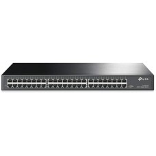 TP-Link 48 Port Gigabit Ethernet Switch; Plug and Play; Sturdy Metal w/ Shielded Ports; Rackmount; Fanless; Limited Lifetime Protection; Traffic Optimization; Unmanaged (TL-SG1048, 845973020637) 